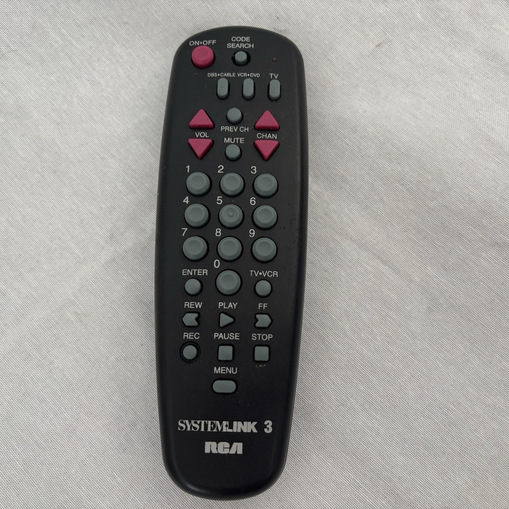 RCA Universal Remote Control Systemlink 3 RCU300 for TV, VCR, Cable Box -‎ WORKS